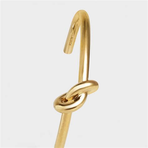 Celine Ladies Knot Extra Thin Bracelet In Brass With 